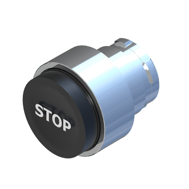 D5348 ECX 1110-01 - BOTON PULSADOR NEGRO CON "STOP"