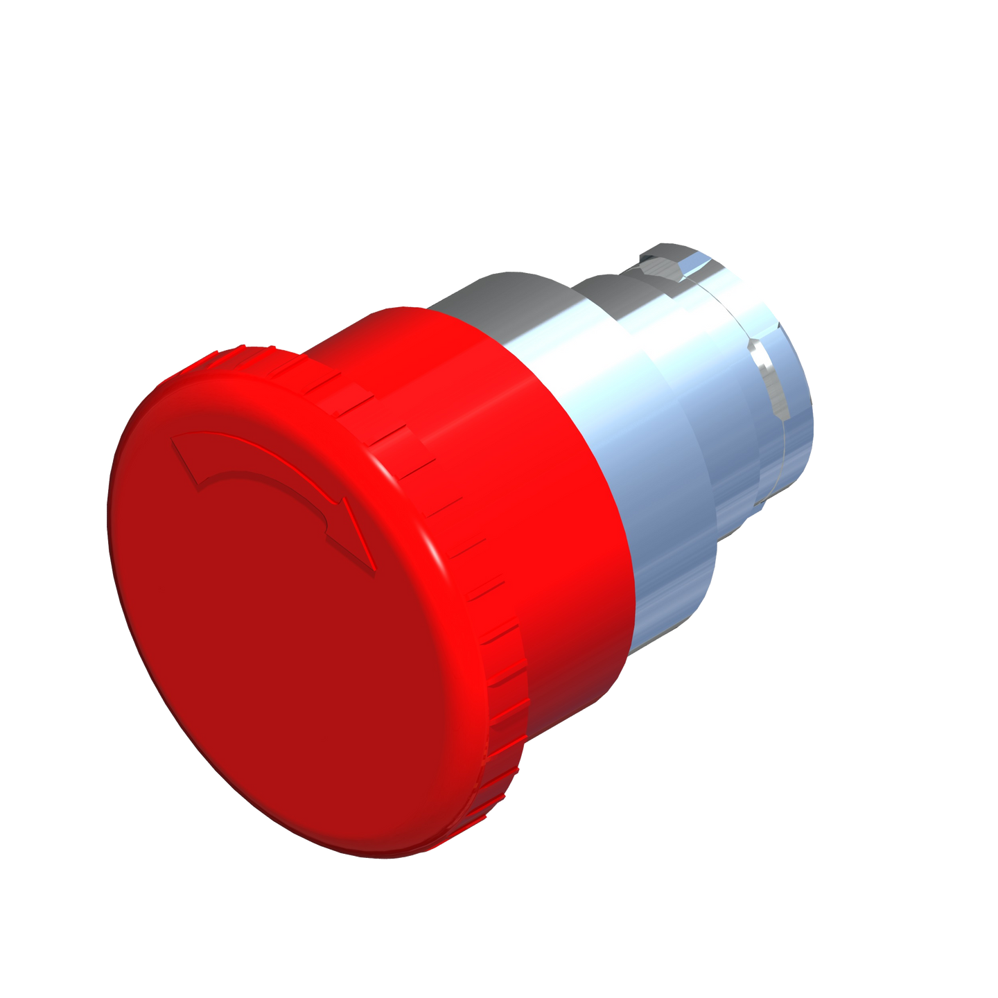 D5028 ECX 1131 - BOTON HONGO GIRAR PARA LIBERAR ROJO ø40mm