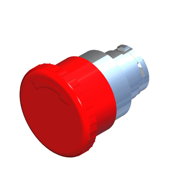 D5028 ECX 1131 - BOTON HONGO GIRAR PARA LIBERAR ROJO ø40mm