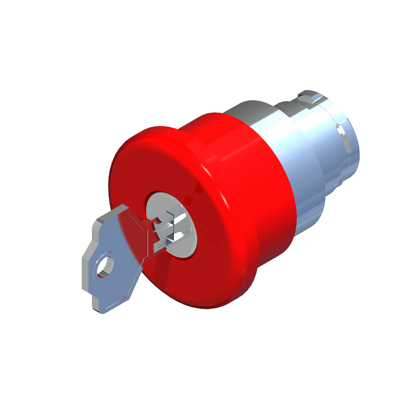 D5038 ECX 1141 - BOTON HONGO CON LLAVE ROJO ø40mm