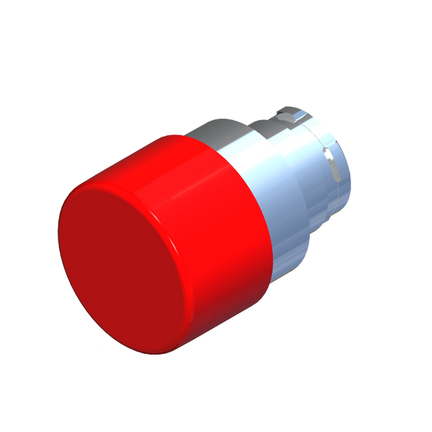 D5026 ECX 1165 - BOTON HONGO MOMENTANEO ROJO ø33mm