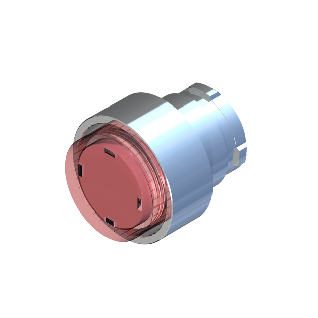 D5371 ECX 1181 - BOTON CON TRABA NO RASANTE ILUMINADO ROJO