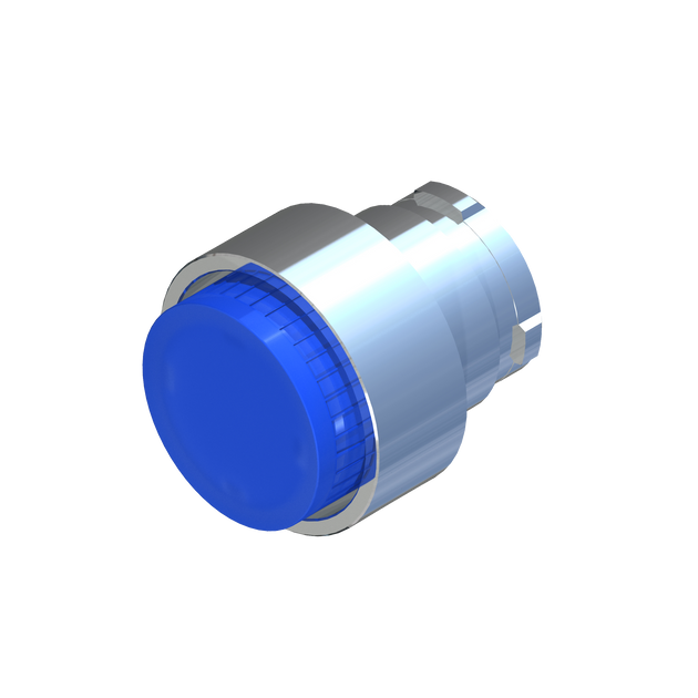 D5374 ECX 1184 - BOTON CON TRABA NO RASANTE ILUMINADO AZUL