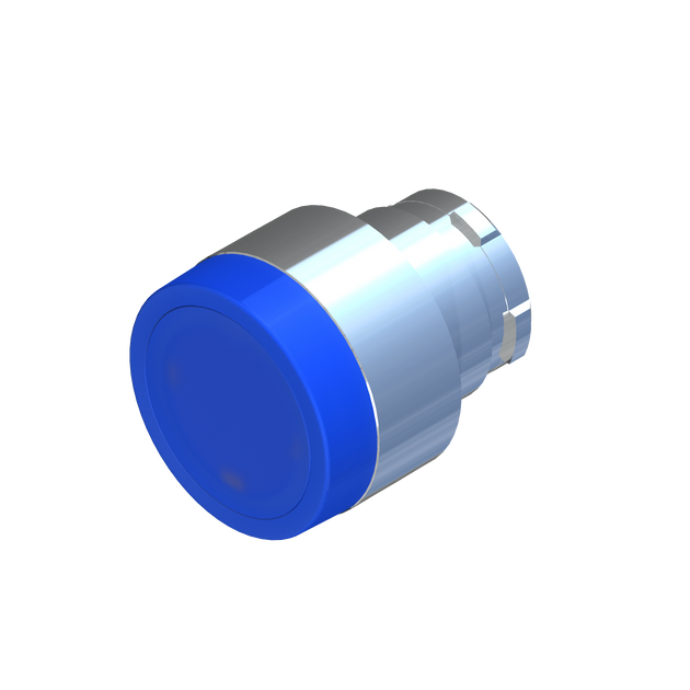 D5216 ECX 1194 - BOTON PULSADOR CON TRABA ILUMINADO AZUL