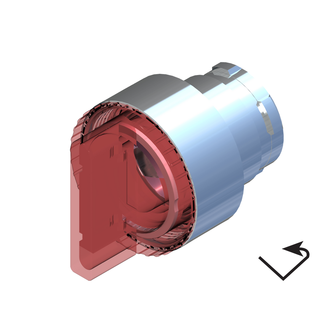 D5221 ECX 1241 - SELECTOR ILUMINADO INESTABLE 2POSICIONES ROJO