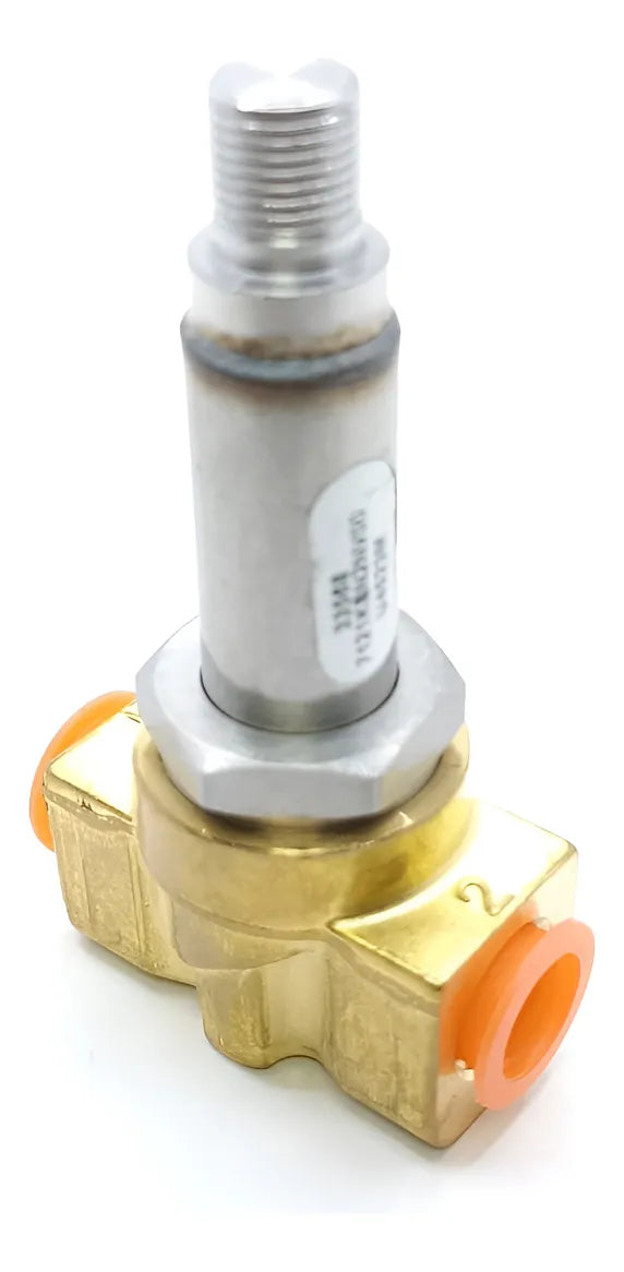 7121KBN2QV00 Válvula solenoide de 2 vías normalmente cerrada, acción directa, cuerpo de latón, conexión de 1/4" npt, sellos de viton, presión