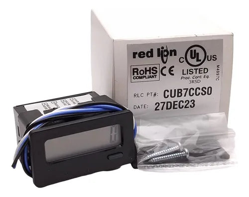 CUB7CCS0 Medidor de panel, contador, 1/32 DIN, 8 dígitos, pantalla LCD reflectiva, bajo voltaje, CC