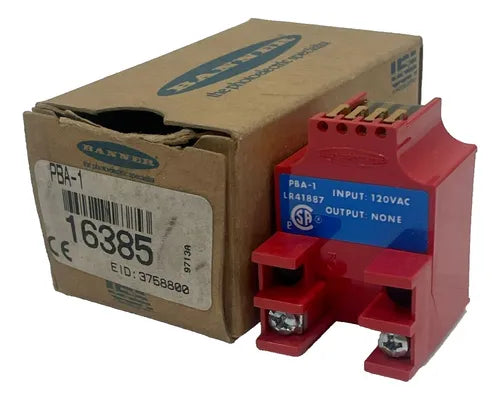 PBA-1 MULTI-BEAM: Bloque de alimentación de 3 y 4 cables; Rango: depende del sensor; Entrada: 105-130 V CA; Salida: Solo para emisores; Cámara de cableado 16385.