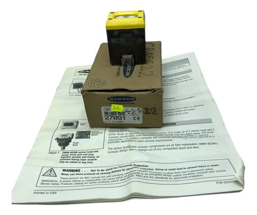 OSBR OMNI-BEAM: Receptor; Alcance: 45 m; Entrada: depende del bloque de alimentación; Salida: depende del bloque de alimentación; Cable depende del bloque de alimentación 27091