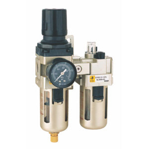 EIC5010-10 FILTRO REGULADOR LUBRICADOR 1 C/MANOMETRO DREN MANUAL 6200 L/MIN 2 UNIDAES