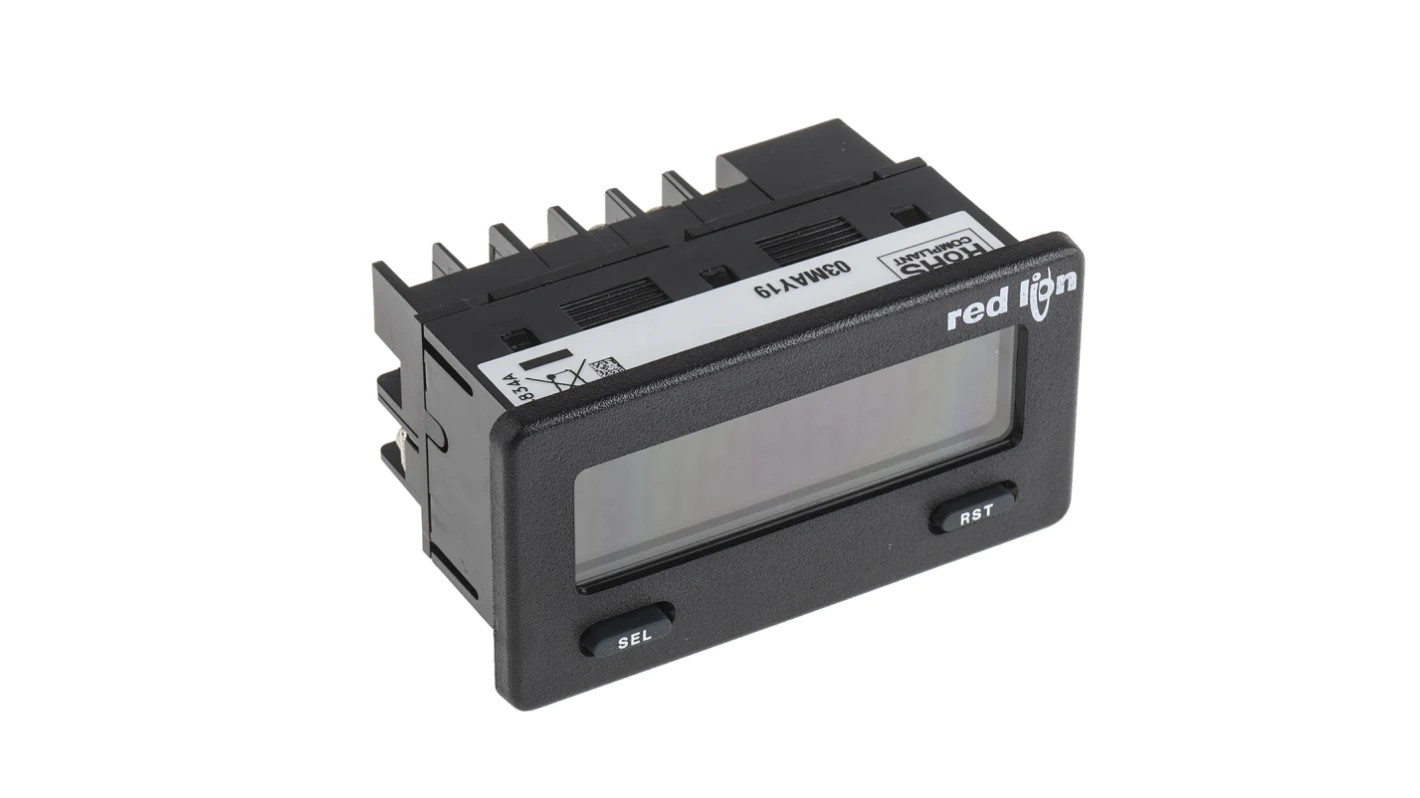 CUB5B000 Contador doble electrónico miniatura e indicador de frecuencia con pantalla retroiluminada.