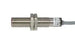 The I12000061 SENSOR DE PROX 12MM DIAM SENS 2MM 10-30VDC SI12-C2 PNP NO is a cylindrical inductive sensor (PNP, 2mm detection), with a threaded metal body, two securing nuts, a connection cable, and IP67 protection, shown on a white background.