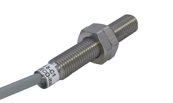 Sensor Inductivo AECO SI8C1 PNP NC, Corriente Directa, IP65