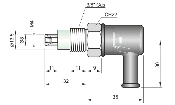 Control de Nivel AECO CL-A, Max +70 °C, IP 67