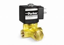 73216BN2MT00 Válvula a presión de latón Parker Skinner de 2 vías, normalmente cerrado, 1/4" NPT, con piloto interno y accionamiento por piloto.