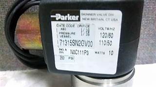 71315SN2GV00 Válvula a presión Parker Skinner de acero inoxidable de 3 vías, normalmente cerrado, 1/4" NPT, de acción directa