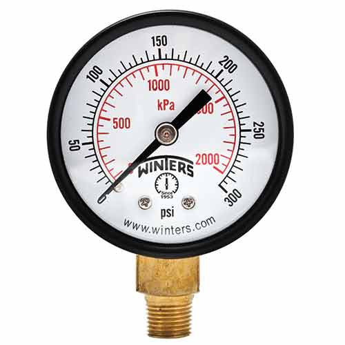 W25EECBI 0-7 - MANOMETRO QUILATES 21/2X1/4 INF 0-7 PSI/kg 0-100 PSI SECO