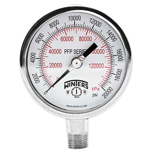 W25PLFSI 0-2 - MANOMETRO SS ver W25PZRSI 0-2, 2 1/2X1/4 INF 0-30 0-2 PSI/Kg