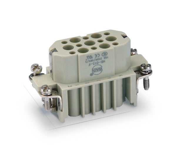 83304 HD-015-FC - CONECTOR HEMBRA 250V 10A 15POLOS + TIERRA SIN PIN