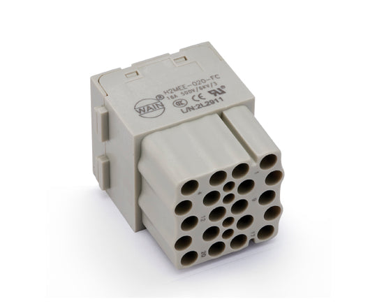 83242 H2MEE-020-FC - CONECTOR HEMBRA 500V 16A 20POLOS SIN PIN