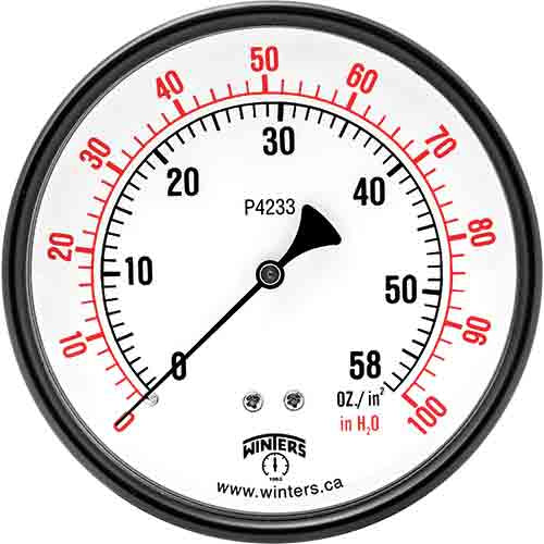 W25PLOBI 116 OZ - MANOMETRO 2 1/2X1/4 INF 0-200 IN H2O