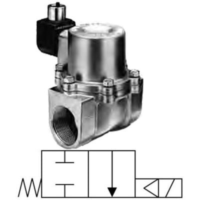73218BN64TS0 Parker Skinner - Válvula a presión de latón (cuerpo de válvula) de 2 vías, normalmente cerrado, 1" NPT, con piloto interno y suministro de piloto..