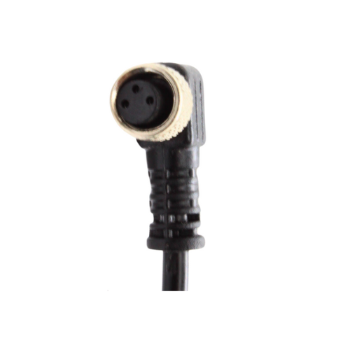 ZA08FAF03RA20CB25LC CABLE CURVO HEMBRA 3PINS CONECTOR M8 2MTS LARGO NEGRO