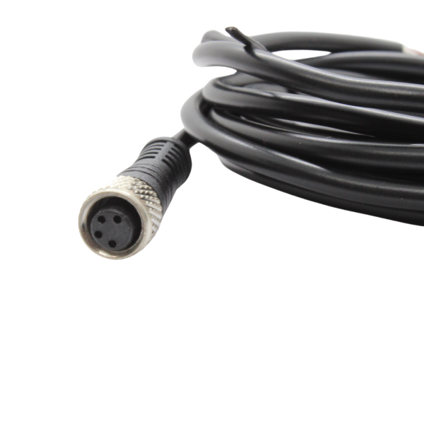 ZA08FAF04ST20CB25LC CABLE RECTO HEMBRA 4PINS CONECTOR M8 2MTS LARGO NEGRO