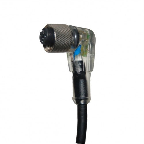 ZC12L4K4XNW2M CABLE CURVO HEMBRA 4HILOS NPN CONECTOR M12 CON LED'S 2MTS. LARGO