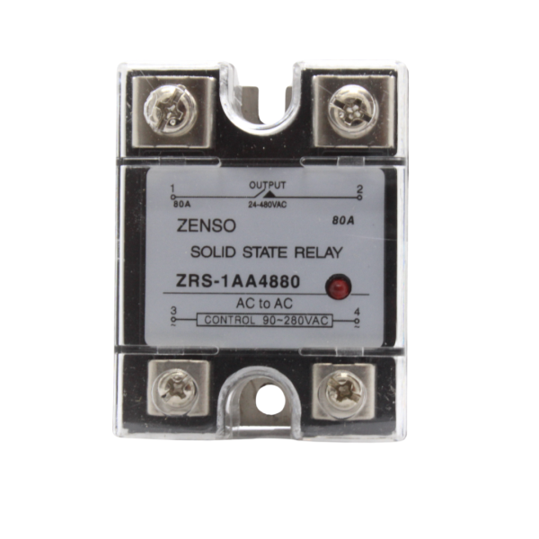 ZRS1AA4880 RELE EDO. SOLIDO MONOFASICO 80AMP 90-280VCA SALIDA 24-480VCA