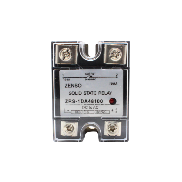 ZRS1DA48100 RELE EDO. SOLIDO MONOFASICO 100AMP 3-32VCD SALIDA 24-480VCA