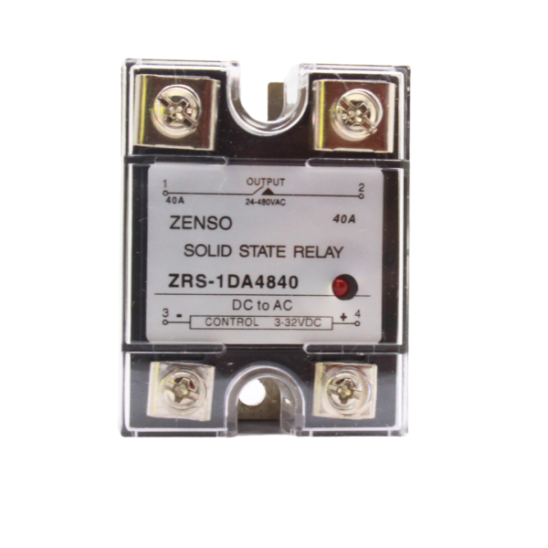 ZRS1DA4840 RELE EDO. SOLIDO MONOFASICO 40AMP 3-32VCD SALIDA 24-480VCA