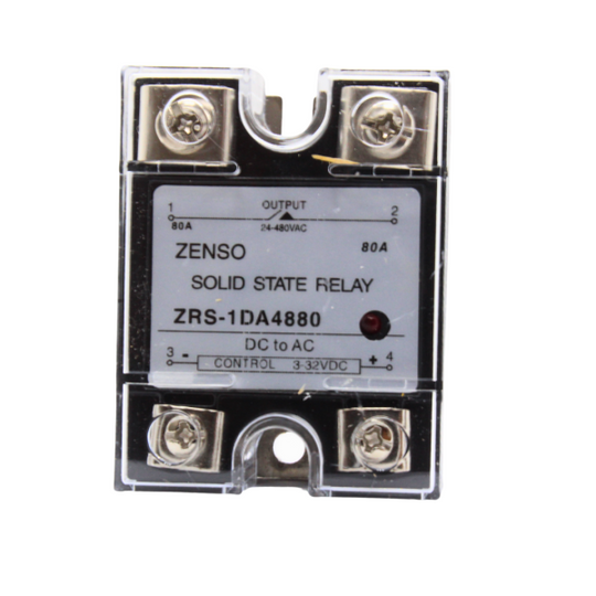 ZRS1DA4880 RELE EDO. SOLIDO MONOFASICO 80AMP 3-32VCD SALIDA 24-480VCA
