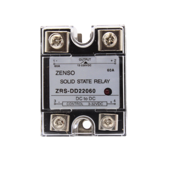 ZRSDD22060 RELE EDO. SOLIDO MONOFASICO 60AMP 3-32VCD SALIDA 12-220VCD