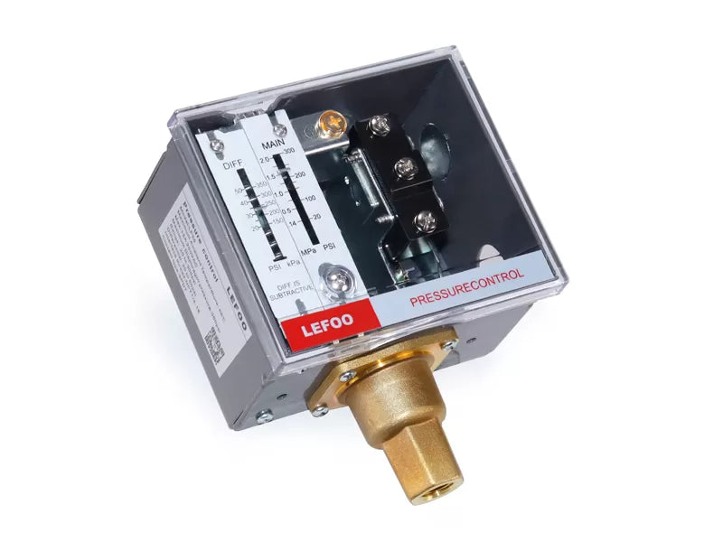 Presostato LEFOO LF56300, Rango 20-300 psi, Conexión NPT 1/4