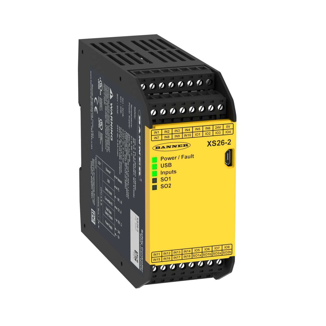 XS26-2(85061) CONTROL DE SEGURIDAD XS26-2 EXPANDIBLE 26 IN 2 OUT 8 IN SELECIONABLES 24V CD.