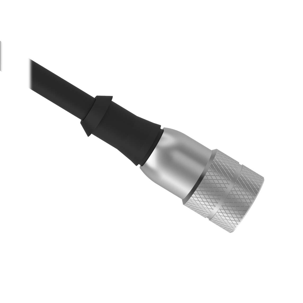 MQDC-515 Cable: MICRO de un solo extremo; código C hembra recto de 5 pines; revestimiento de PVC negro de 5 x 22 de 5 m (16,4 pies); tuerca de acoplamiento de latón niquelado; 30623