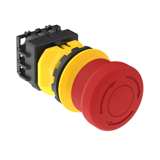 SSA-EB1PL2-12(42210) MONTAJE EN PANEL D/PARAD EMERG BOTON PUL ILUM PUSH ON 40 MM ACTUA CONT 2 NC / 1