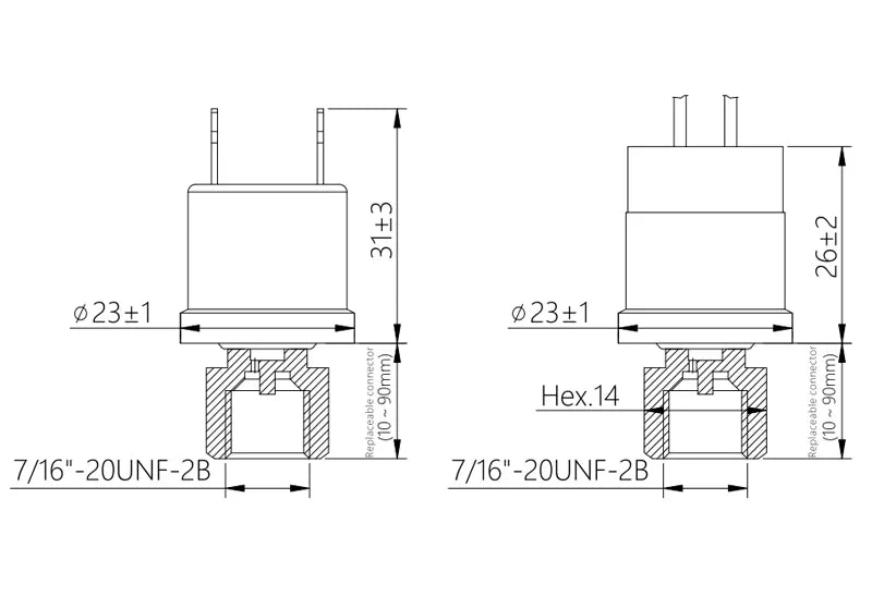 Interruptor de presión LEFOO LF08-1-1 Configuración -1-1-10-3-80-130