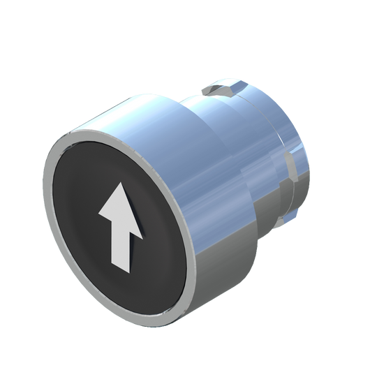 D5015 ECX 1109 - BOTON PULSADOR NEGRO CON SIMBOLO "?"