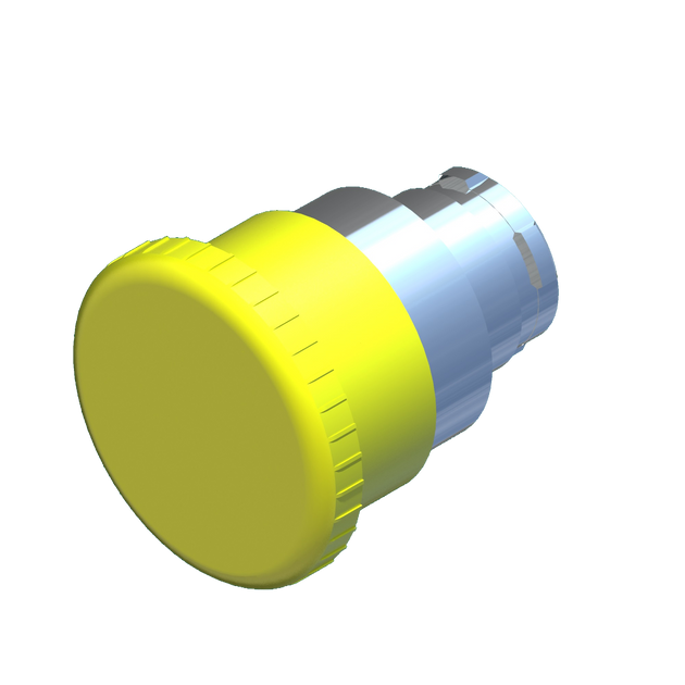 D5031 ECX 1139 - BOTON HONGO MOMENTANEO AMARILLO ø40mm