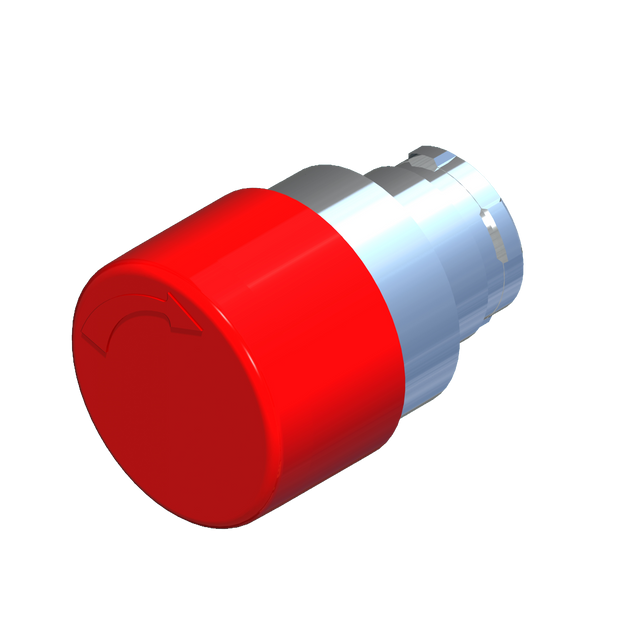 D5024 ECX 1161 - BOTON HONGO GIRAR PARA LIBERAR ROJO ø33mm