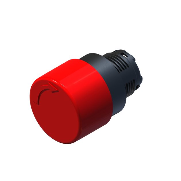 D5421 ECX 4161 - BOTON HONGO GIRAR PARA LIBERAR ROJO 33mm