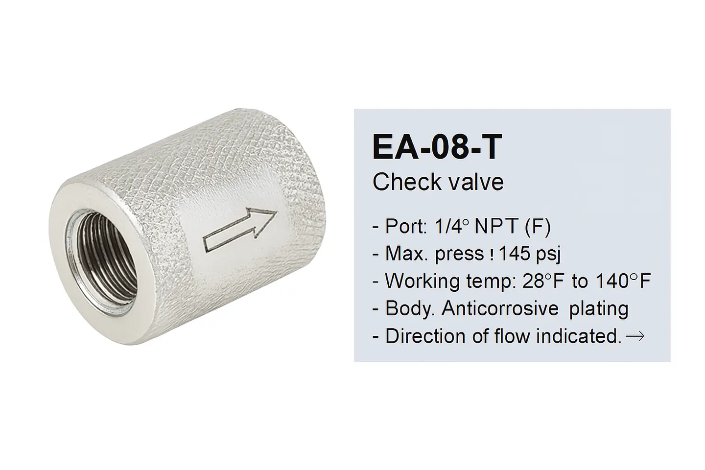 EA-15 VALVULA ANTIRETORNO DE 1/2" JINSA