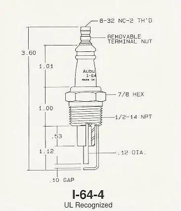 E5-1-64-4 bujia de ignición E5-1-64-4 JINSA