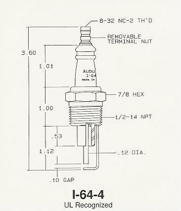 E5-1-64-4 bujia de ignición E5-1-64-4