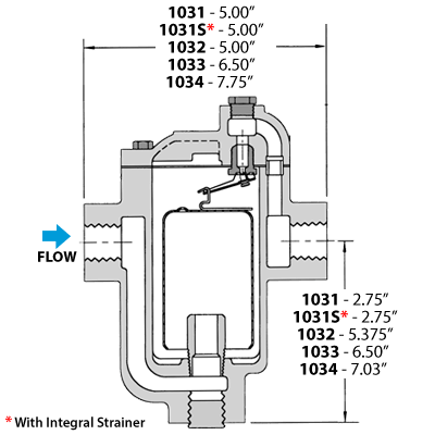 Trampa de Vapor Invertida IB1033-12-N-250 - WATSON MC DANIELS