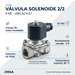 Ilustración comercial de la válvula solenoide E-MC UWS-50-V-E7 de acero inoxidable