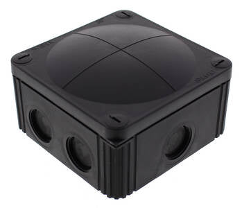 D4216 COMBI 607/empty/S - 10060648 CAJA DE PLASTICO NEGRO 110x110x66mm