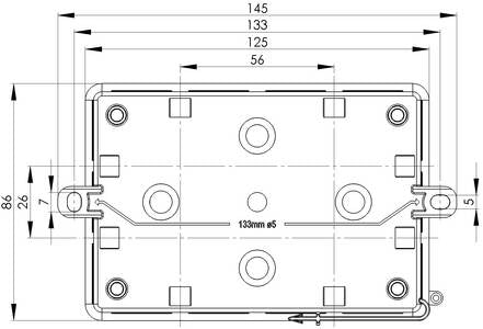 D4324 KA 016 - 10109428 CAJA DE PLASTICO 86x125x41mm
